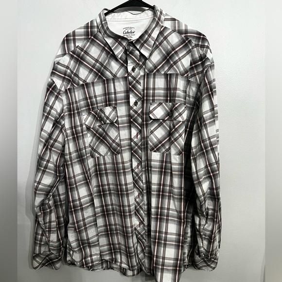 Cabela's Other - Cabelas Long Sleeve Button Shirt Mens 2XL Plaid Multicolor 100% Pima Cotton‎